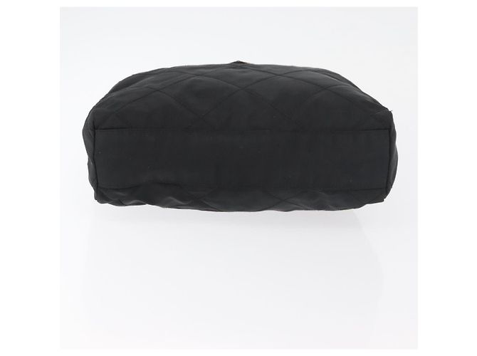 Borsa a Spalla con Catena PRADA in Nylon Nero e Oro Auth bs34842 D'oro - vista 5