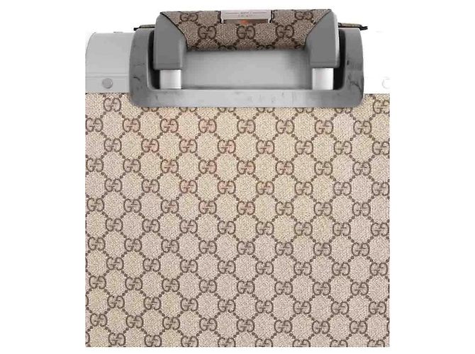 Gucci Valigia a rotelle beige - vista 4