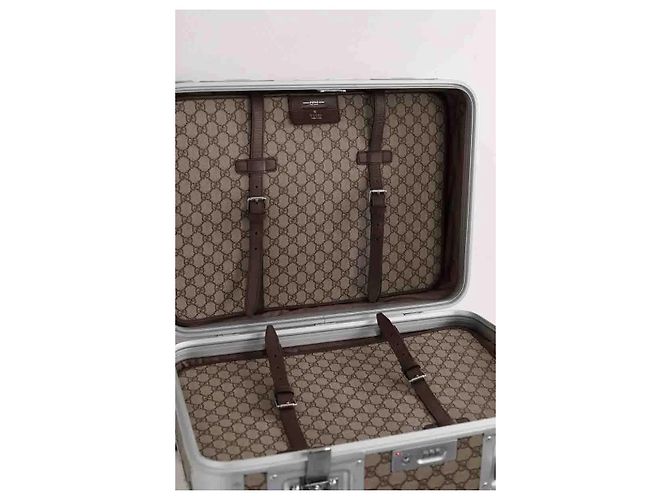 Gucci Valigia a rotelle beige - vista 6