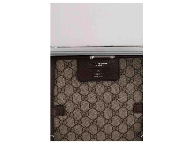 Gucci Valigia a rotelle beige - vista 7