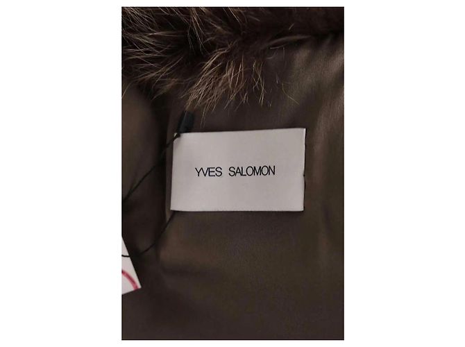 Yves Salomon Abrigo marrón Castaño - vista 5
