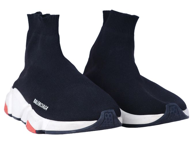 Sneaker in maglia Speed Knit Balenciaga Nero Rosso - vista 2