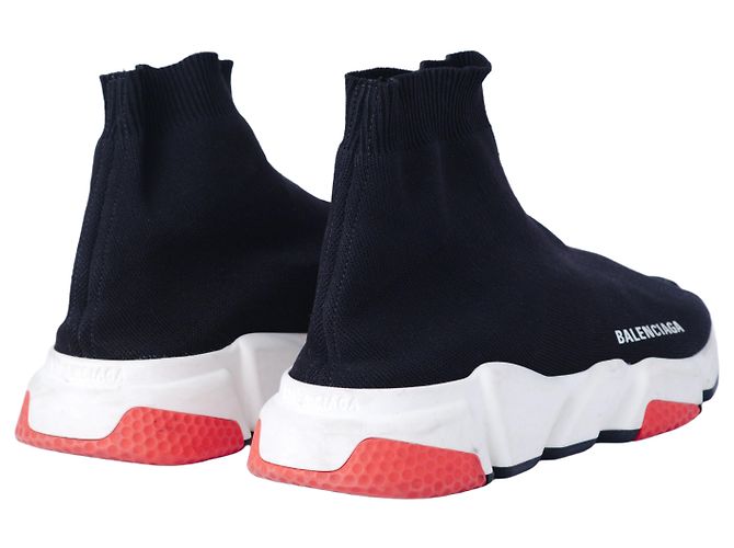 Sneaker in maglia Speed Knit Balenciaga Nero Rosso - vista 3