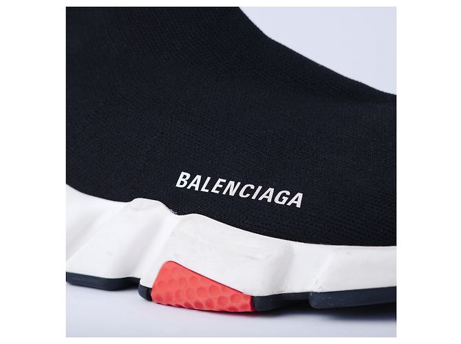Sneaker in maglia Speed Knit Balenciaga Nero Rosso - vista 4