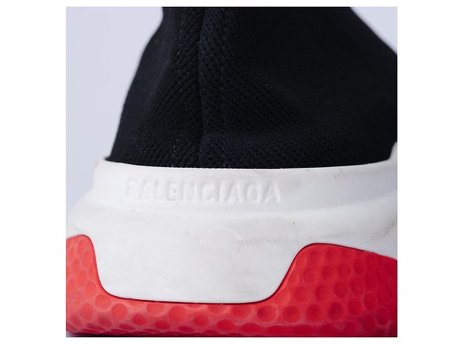 Sneaker in maglia Speed Knit Balenciaga Nero Rosso - vista 6