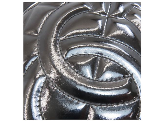 Borsa a tracolla Chanel Coco Mark con finiture argentate Nero - vista 10