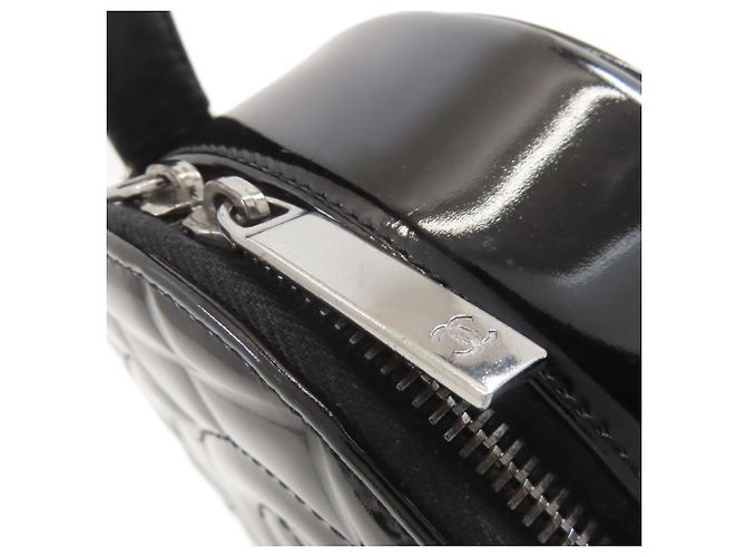 Borsa a tracolla Chanel Coco Mark con finiture argentate Nero - vista 12