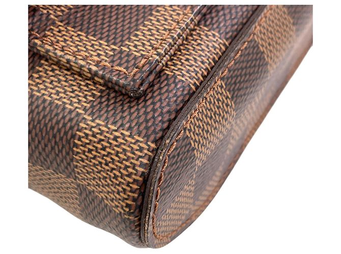 Borsa a tracolla Louis Vuitton in tela Damier Damier ebene - vista 15