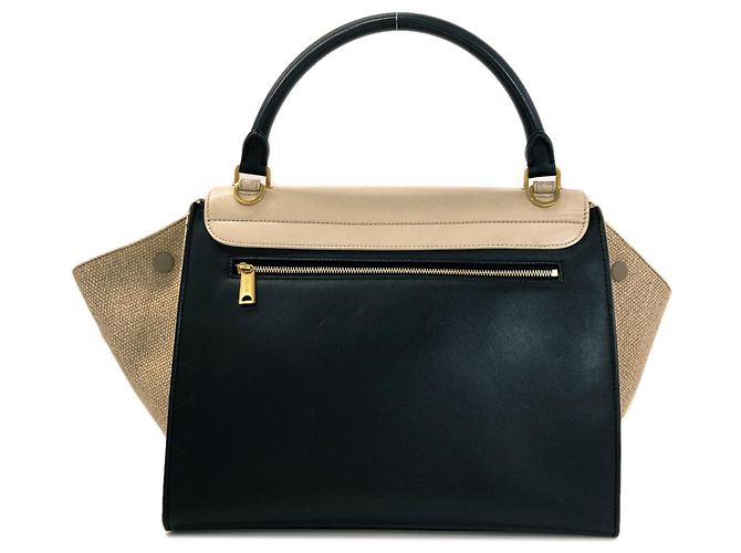 Céline Borsa 2-Way Celine Trapeze Medium Nero Bianco - vista 2