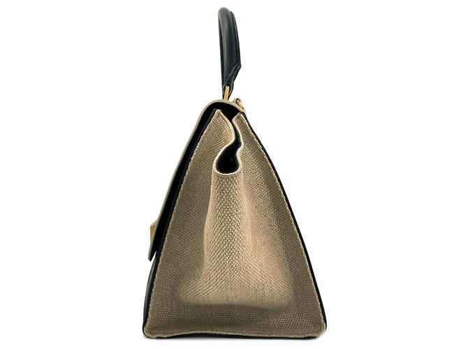 Céline Borsa 2-Way Celine Trapeze Medium Nero Bianco - vista 3