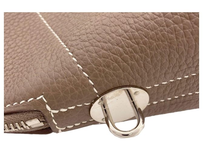 Hermès Borsa Hermes Bolide 31 in Etoupe Gray Taupe - vista 12