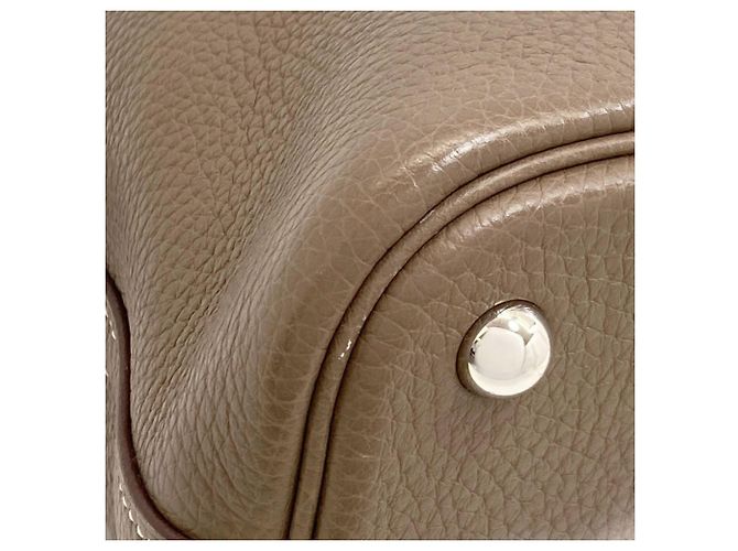Hermès Borsa Hermes Bolide 31 in Etoupe Gray Taupe - vista 25