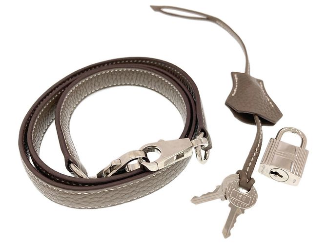 Hermès Borsa Hermes Bolide 31 in Etoupe Gray Taupe - vista 8