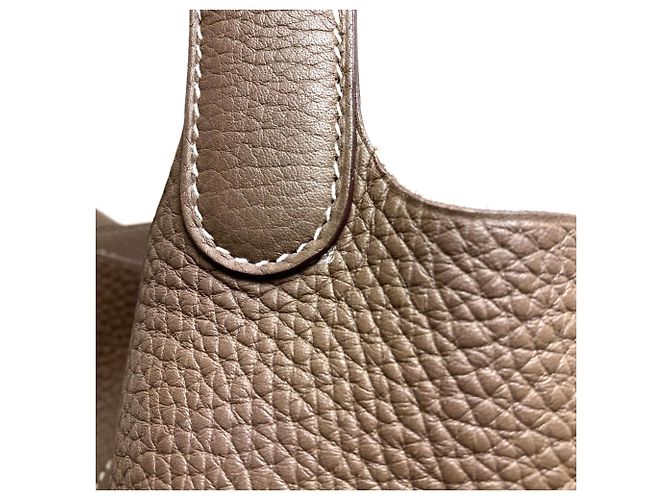 Hermès Hermes Picotin Lock MM Handtasche in Etoupe Gray Taupe - Ansicht 12