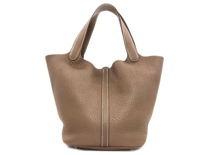 Hermès Hermes Picotin Lock MM Handtasche in Etoupe Gray Taupe - Ansicht 2
