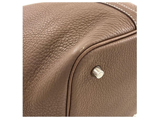 Hermès Hermes Picotin Lock MM Handtasche in Etoupe Gray Taupe - Ansicht 21