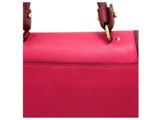 Borsa Salvatore Ferragamo Sofia Gancini Hardware Rosa Bordò - vista 16