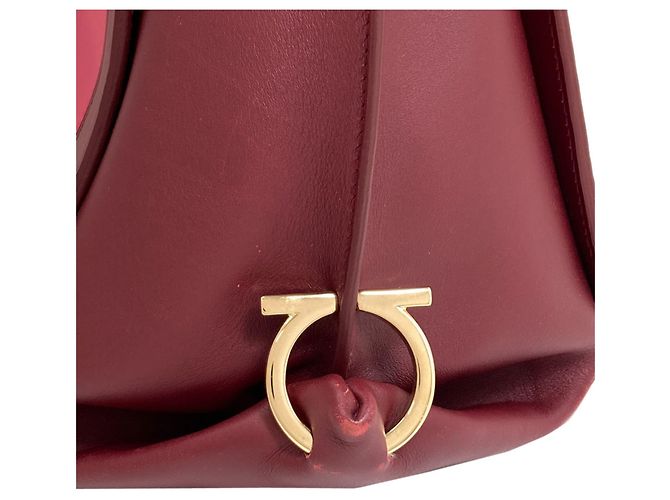 Borsa Salvatore Ferragamo Sofia Gancini Hardware Rosa Bordò - vista 20