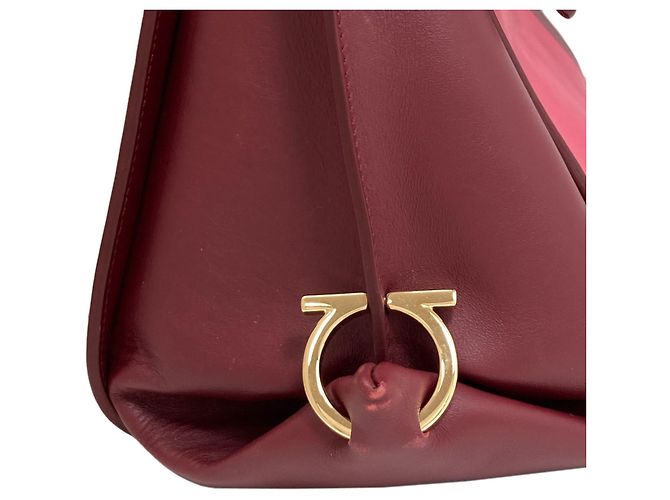 Borsa Salvatore Ferragamo Sofia Gancini Hardware Rosa Bordò - vista 21