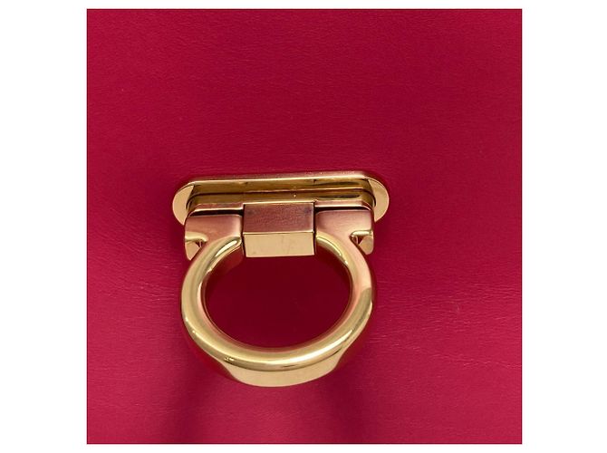 Borsa Salvatore Ferragamo Sofia Gancini Hardware Rosa Bordò - vista 23