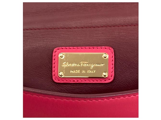 Borsa Salvatore Ferragamo Sofia Gancini Hardware Rosa Bordò - vista 6