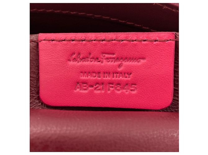 Borsa Salvatore Ferragamo Sofia Gancini Hardware Rosa Bordò - vista 7