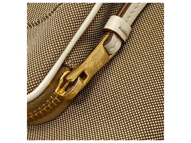 Borsa 2-Way Prada Fiocco con coulisse Marrone Bianco - vista 14