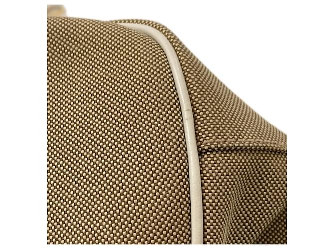 Borsa 2-Way Prada Fiocco con coulisse Marrone Bianco - vista 19