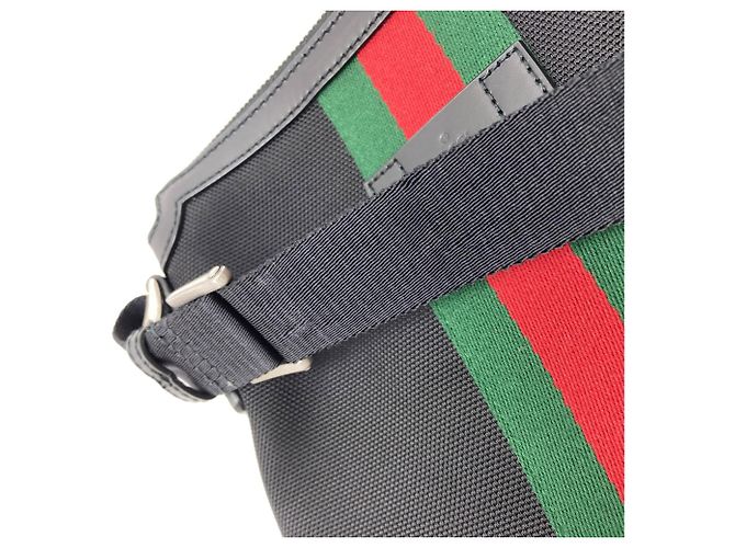 Borsa a tracolla Gucci Sherry Line Nero Rosso Verde - vista 10