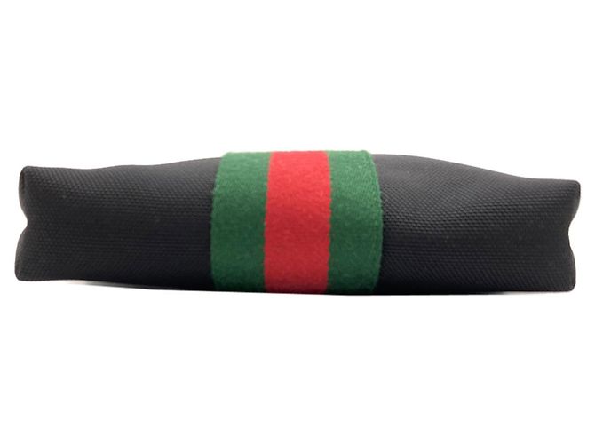 Borsa a tracolla Gucci Sherry Line Nero Rosso Verde - vista 4