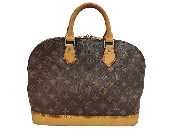 Borsa Louis Vuitton Alma in tela Monogram MM Marrone - vista 2
