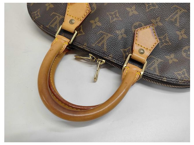 Borsa Louis Vuitton Alma in tela Monogram MM Marrone - vista 4