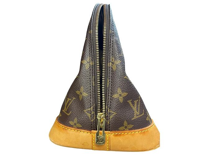 Borsa Louis Vuitton Alma in tela Monogram MM Marrone - vista 7