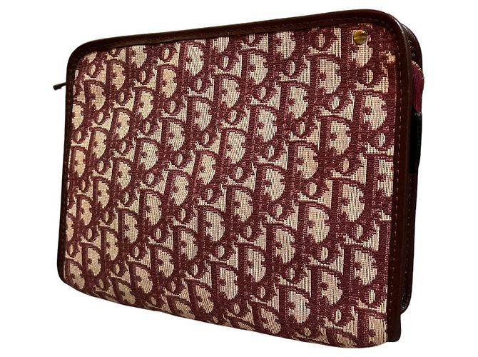 Clutch in pelle monogramma rosa Dior - vista 2