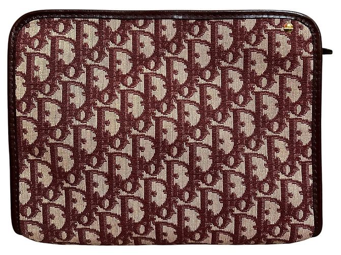 Clutch in pelle monogramma rosa Dior - vista 4