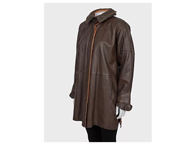 Gianfranco Ferré Lederjacke Ferre Classic Braun Größe M Gebraucht - Ansicht 2