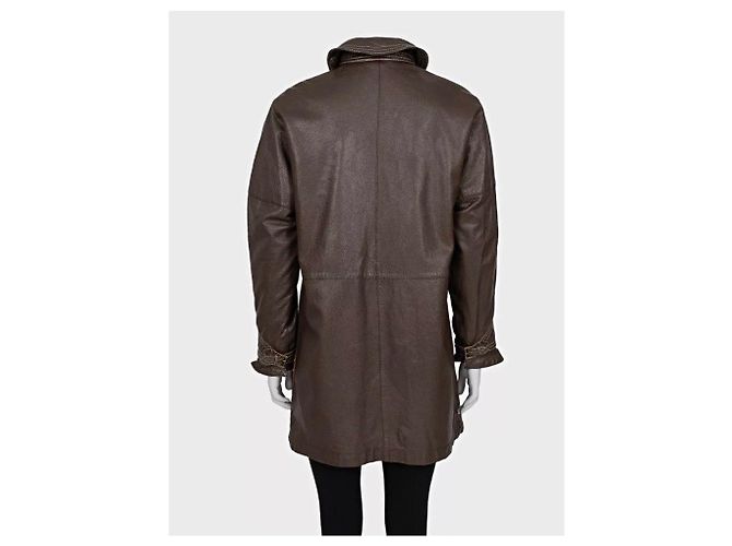 Gianfranco Ferré Lederjacke Ferre Classic Braun Größe M Gebraucht - Ansicht 3