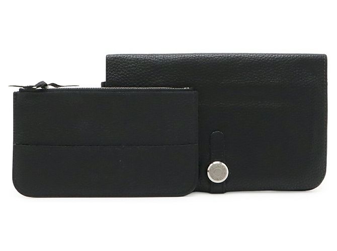 Hermès Dogon Duo GM Long Wallet Schwarz - Ansicht 2