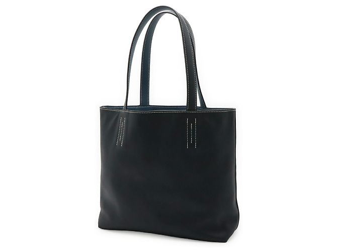Hermès Borsa Tote Reversibile HERMES Double Sens 28 Blu Blu navy - vista 3