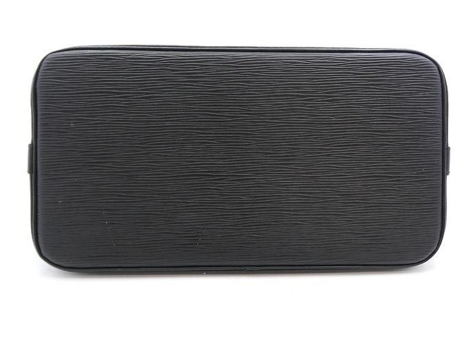 Borsa Louis Vuitton Alma in pelle Epi MM Nero - vista 4