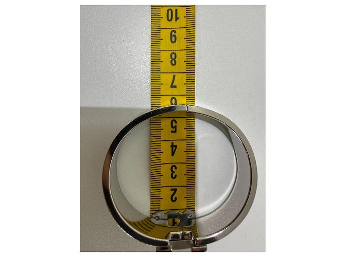 Hermès Clic H Bracciale Bianco Argento Silver hardware - vista 13