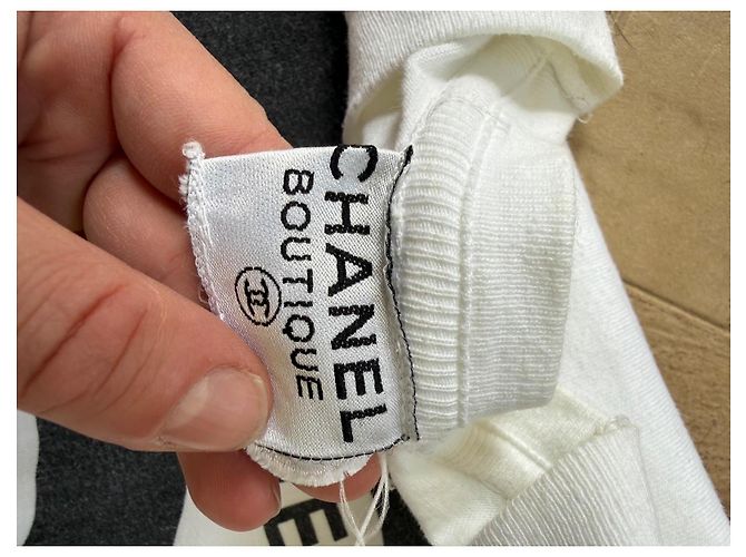 Camiseta de algodón Chanel N°5 Negro Blanco - vista 4