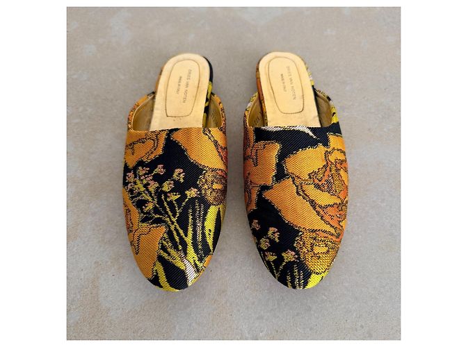 Dries Van Noten Mules Jacquard Floreale Multicolore D'oro - vista 4