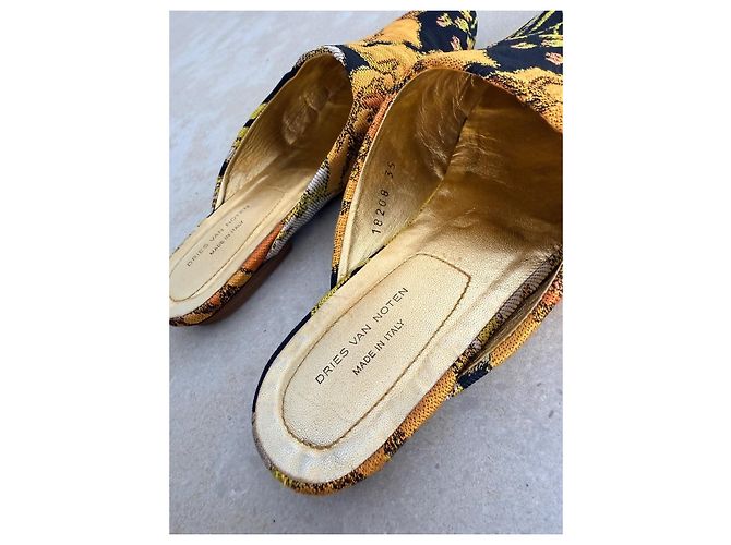 Dries Van Noten Mules Jacquard Floreale Multicolore D'oro - vista 6