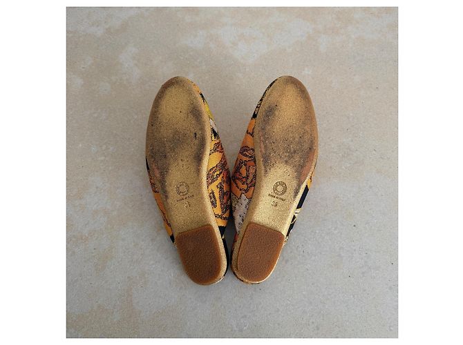 Dries Van Noten Mules Jacquard Floreale Multicolore D'oro - vista 9