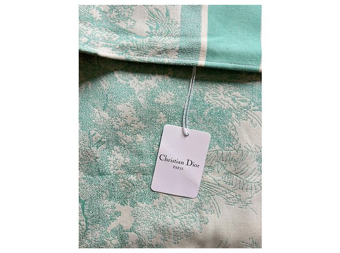 Foutah Christian Dior Toile de Jouy Sauvage en coton Bleu clair - vue 3