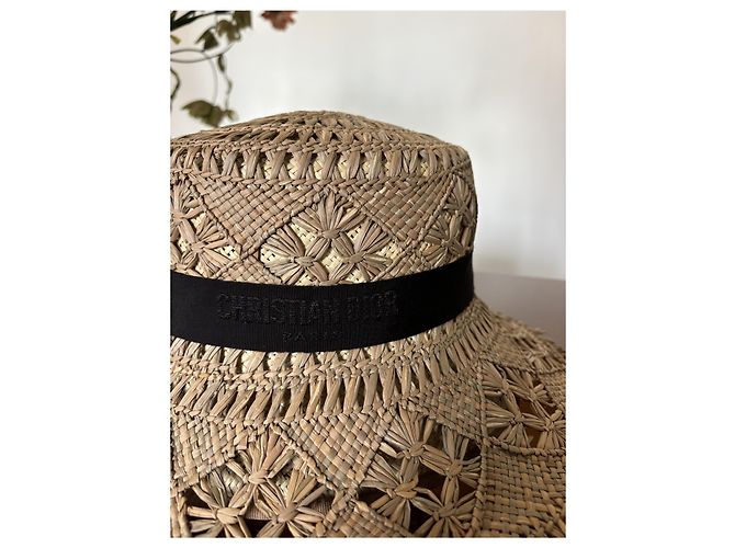 Christian Dior Cruise 2024 Strohhut Beige - Ansicht 2