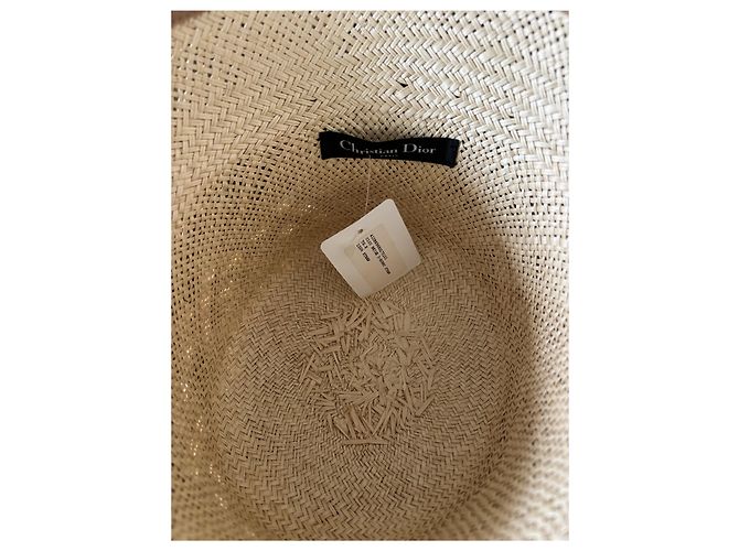 Christian Dior Cruise 2024 Strohhut Beige - Ansicht 5