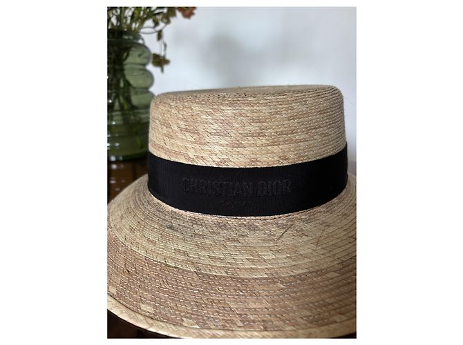Christian Dior Cruise 2024 Strohhut Beige - Ansicht 3