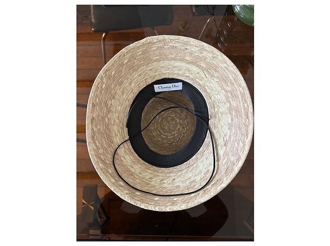Christian Dior Cruise 2024 Strohhut Beige - Ansicht 5